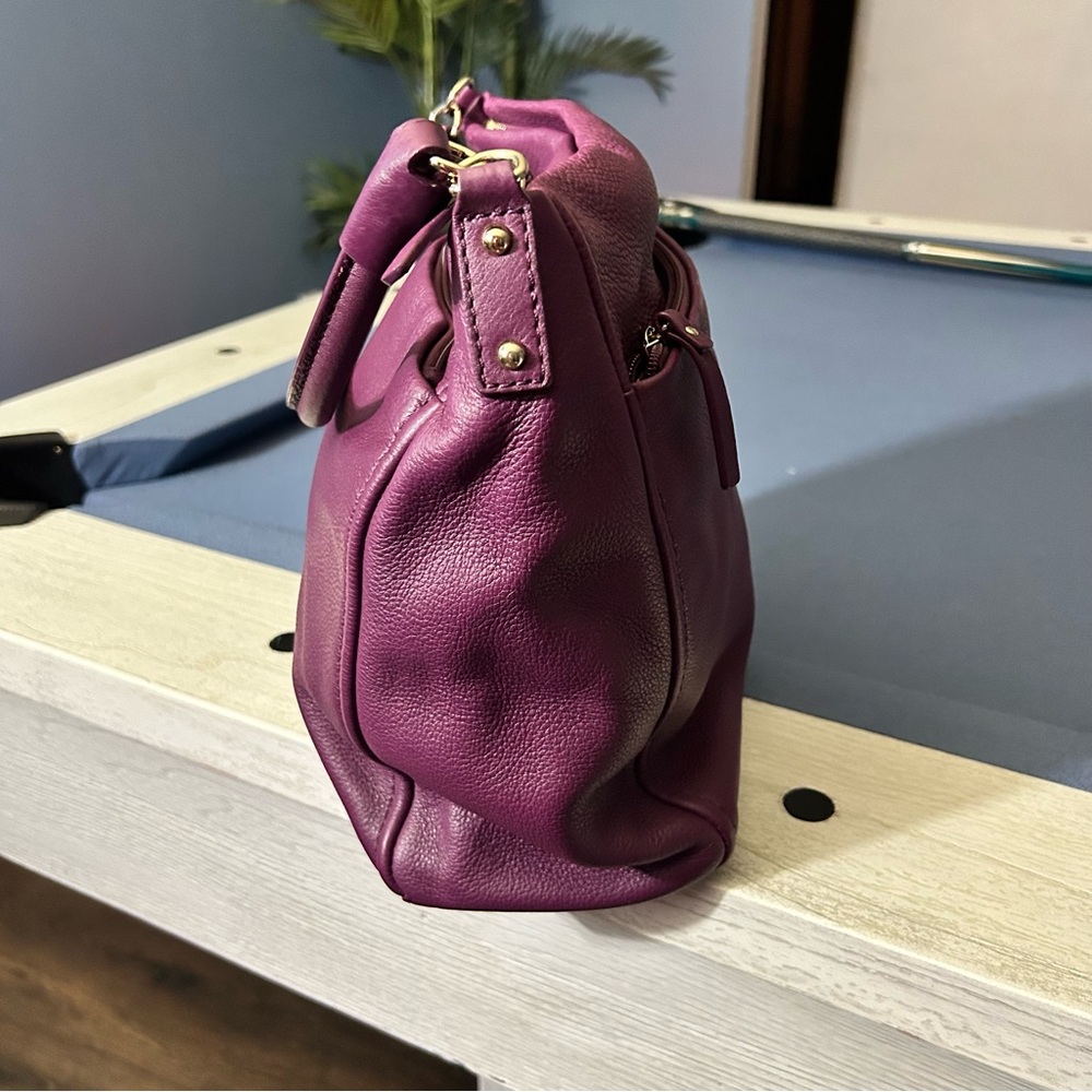 Kate Spade Pebbled Leather Cobble Hill Curtis Crossbody/Shoulder Bag. Moody Plum - Picture 5 of 15